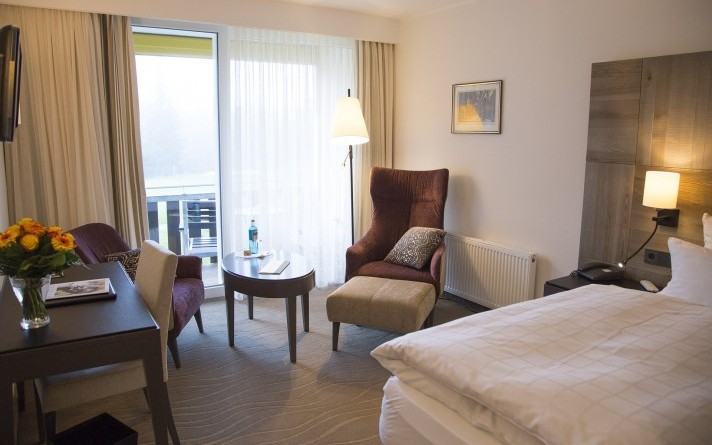 Cosy single room Comfort with balcony at the Hotel Jagdhaus Wiese in the Sauerland