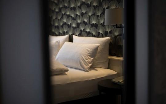 Mood picture of a hotel bed in the Hotel Jagdhaus Wiese in the Sauerland