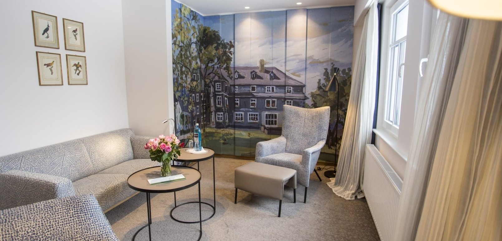 Living room of a modern Classic Suite at the Hotel Jagdhaus Wiese in the Sauerland